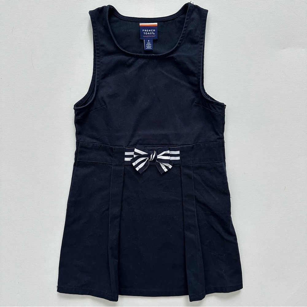 French Toast Navy Uniform Dress with Striped Bow Size 6 - Picture 10 of 10